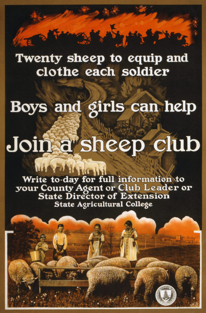 Sheep Club poster - found in the Wiki Commons and marked as being in the Publiic Domain