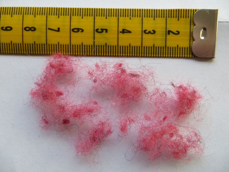 woolly pills removed from sweater