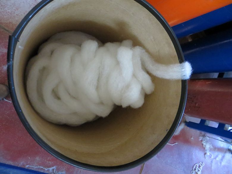 Wool ready for spinning