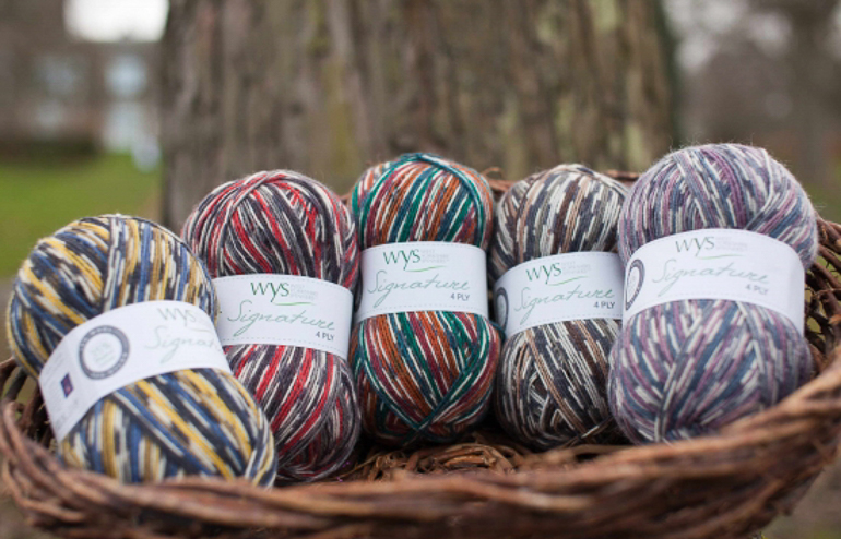 Country Birds yarn - spun and printed by West Yorkshire Spinners