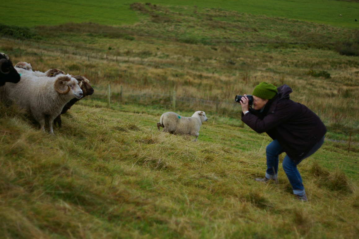 Jeni Reid photographing WOOL in Shetland, 2014