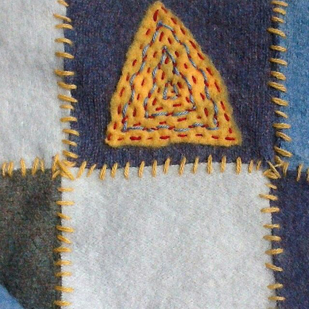 #babyblanket #wool100% #recycled #feltedshetlandwoolsweater with #needlefelted #merino and #scrapwool #embroidery #wovemberwal #wovember #wovember2015