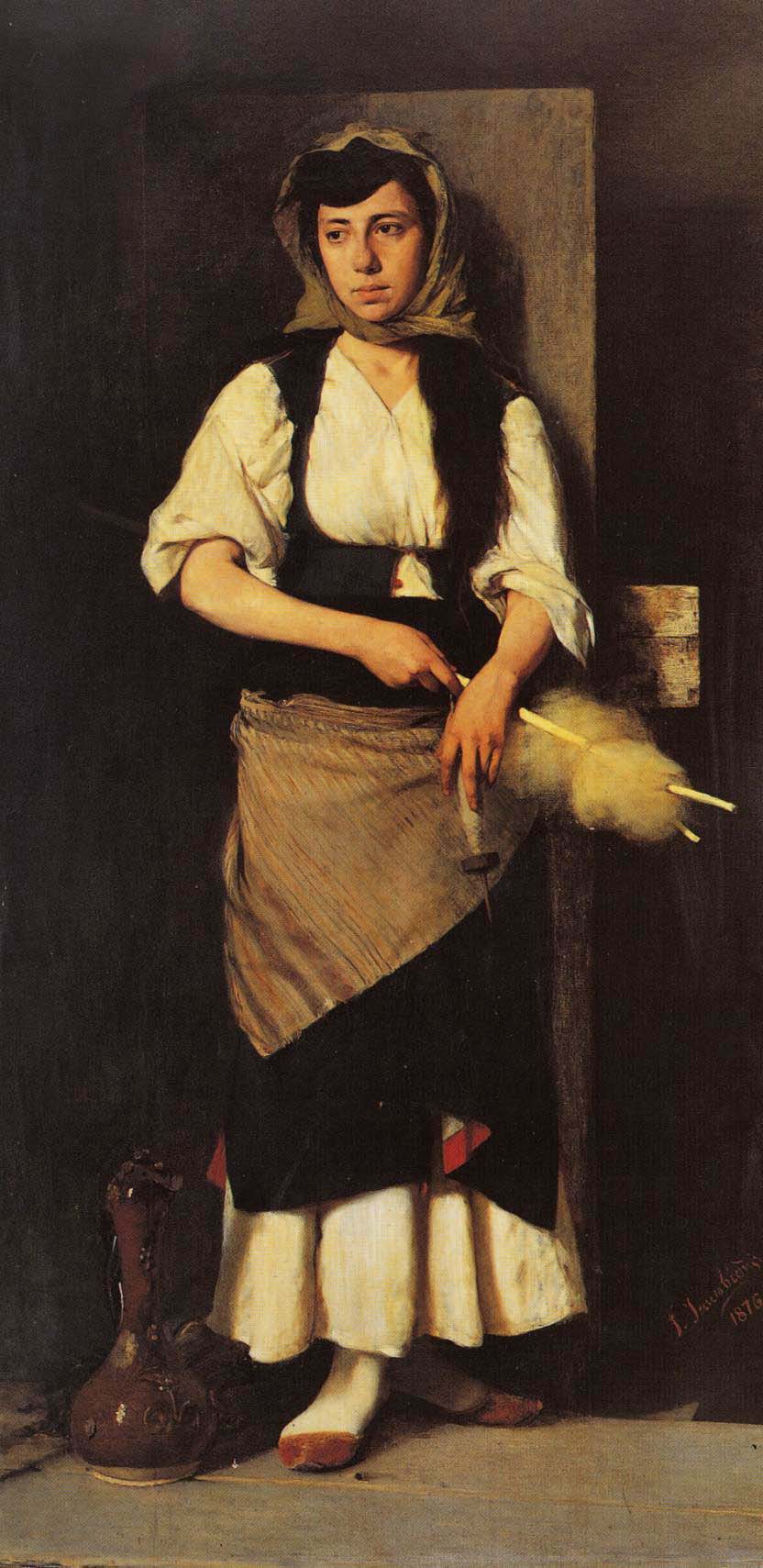 Title Greek: Το Κορίτσι The Girl, painted 1876, by the Greek Artist Georgios Jakobides (1853–1932), image found on Wiki Commons and marked as being in the Public Domain